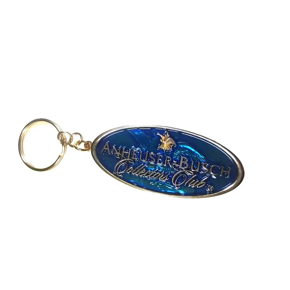 Anheuser Bush Collectors Club Brass Keychain
